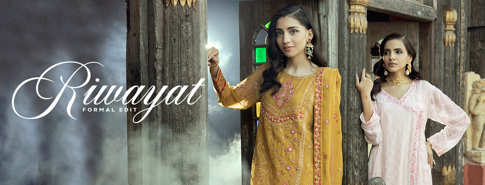 Sitara By Shamooz Embroidered Chiffon Suits Unstitched 4 Piece SHM23ST SU-081 Pearl White - Festive Collection