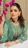 Shamooz-Mushq Volume 3. Step into elegance with this masterpiece with vibrant color and embrodiery work on the front and side panel that enhances a pop of color and elevate the design.The delicately hand-embellished adds a touch of glamour.This ensemble is a perfect balance of elegance.
