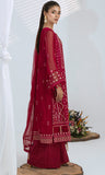 Stylish Pakistani chiffon 3-piece unstitched ladies suit in vibrant colors and intricate embroidery detailing.