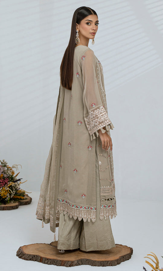 Shamooz Ready to Wear  Chiffon 3 Piece Dress SHM22DW SEM-0315 Siham main image 1